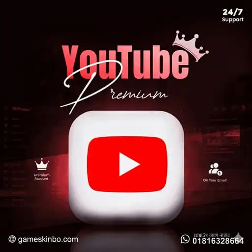 YouTube Premium top up service - bd topup - free diamond top up instant delivery